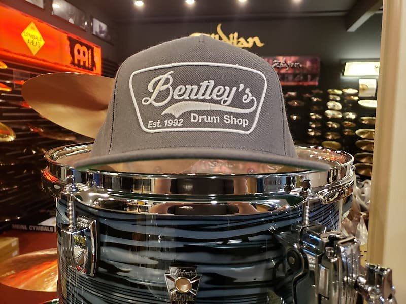 Bentley's Drum Shop Clothback Snapback Hat in Grey w/ White Logo